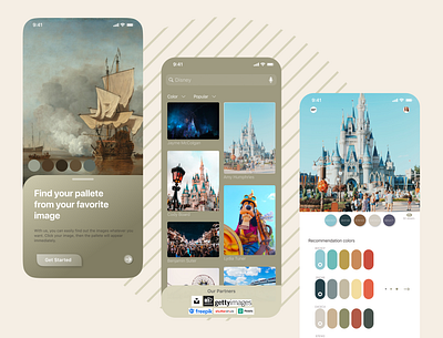 Magic Palette App app branding color design figma graphic design palette ui ux website