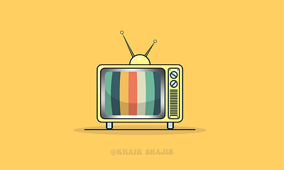 Vintage old TV retro television simple illustration design graphic design graphic designer illustration retro television tv vintage