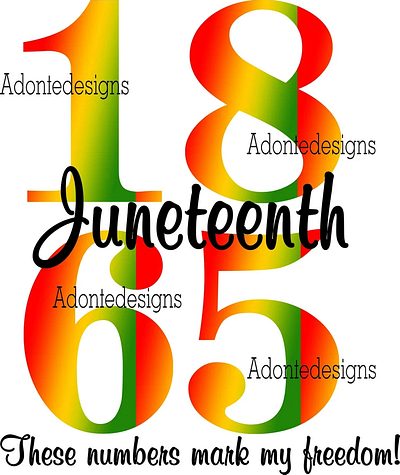 Juneteenth 1865 these numbers mark my freedom! 3d animation app branding design graphic design illustration logo ui vector