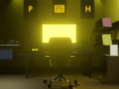 Ph Room 3d graphic design illustration room