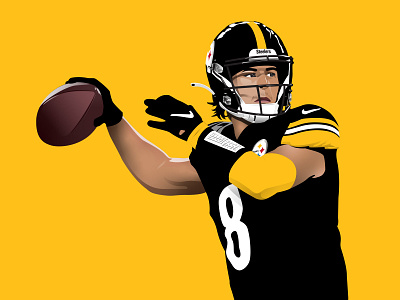 Kenny Pickett american football fantasy football football kenny pickett nfl nfl quarterbacks offense pickett pittsburgh pittsburgh steelers qb qbs quarterback sports sports illustration steel city steelers