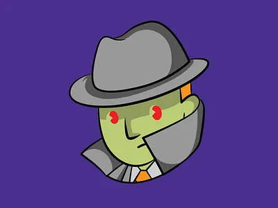 Zombie Sly branding character halloween humor illustration mascot vector