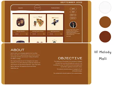 Art By Sukriti - Website Design (III) art artist website composition design inspiration ecommerce store figma freehand graphic design illustrator website interaction design layout personal website refreshing look ui uiux user interface ux design web design
