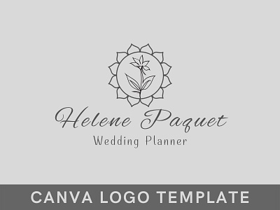 Premade Beautiful Floral Canva Logo Template brand identity branding canva design feminine logo floral logo flower logo illustration logo logo design template