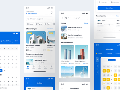 Traveline - Travel and Lifestyle App UI Kit attraction booking branding design design system flight graphic design holiday hotel mobile staycation train ui ui kit ui8 uidesign uikit unpixel ux vacation