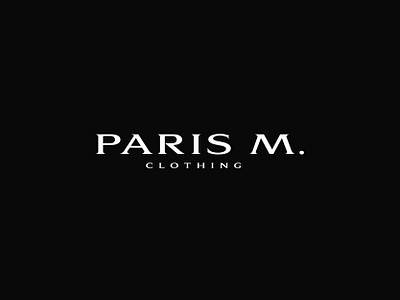 PARIS M. CLOTHING - LOGO DESIGN branding branding book branding guide clothing custom custom design design fashion graphic design graphics illustration logo marketing styl ui ux vector website