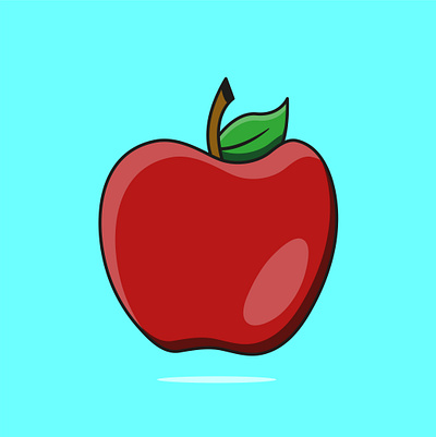 Illustration of apple apple business corporate design draw flyer food fruit illustration leaflet logo poster red vector