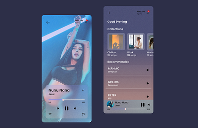 Music Player app design graphic design kpop music player ui ui uiux uidesign ux