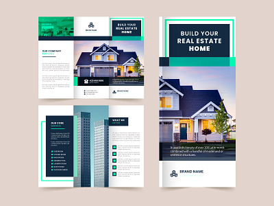 Corporate Business & Real Estate Tri-Fold Brochure Vol. 01 brochure graphic design real estate tri fold brochure tri fold brochure trifold brochure