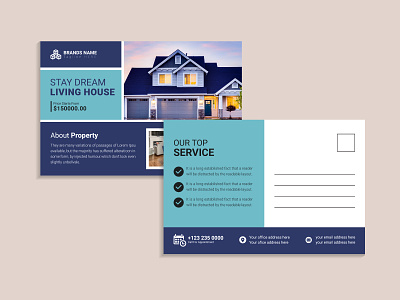 Corporate Business & Real Estate Postcard Template Vol. 01 corporate postcard graphic design postcard postcard design postcard template real estate postcard