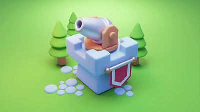 Cannon Fire Tutorial 3d animation blender cannon diorama game illustration motion render tutorial