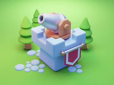 Cannon Fire Tutorial 3d animation blender cannon diorama game illustration motion render tutorial