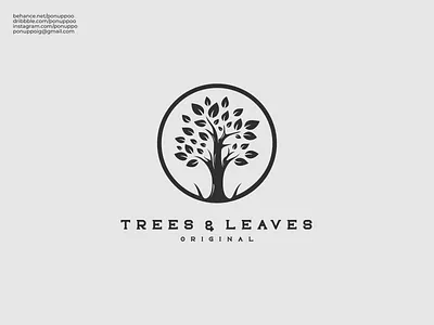 Tree Lineart Logo Design lettermark