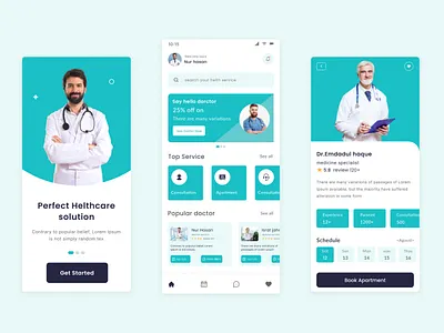 Hospital mobile app design amazing apartment app covid crea creative design doctor hospital love medicina mobile mockup ui