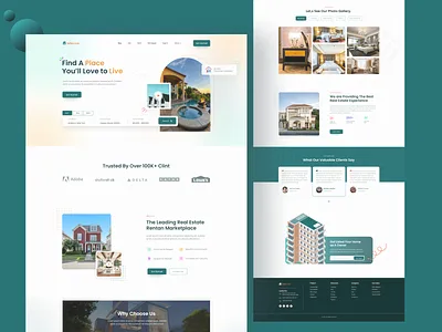 Real Estate Landing Page Design | Real Estate Website agency website apartement building construction home page house landing page property property management property website real estate real estate agency real estate ui real estate website realestate ui design uiux web design website website mockup