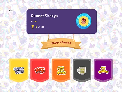 Daily UI #084 - Badge 084 app ui award badge badge design badge ui clean design clean ui daily ui 084 daily ui challenge dailyui084 dailyuichallenge gaming gaming app graphic design profile reward rewards ui user profile