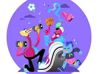 Go Discord illustration / Sports character illustration