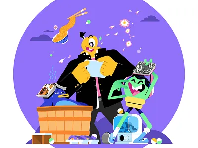 Go Discord illustration / Mangas character illustration