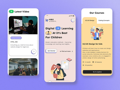 Online education - Web design branding courses design education landing learning online courses online education online school ui uiux ux web design webdesign