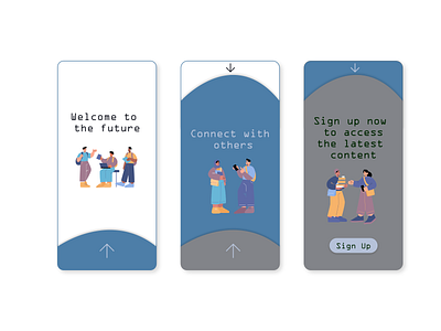 DailyUI 023 - Onboarding connect dailyui dailyui023 dailyuichallenge design future onboarding practise signup ui