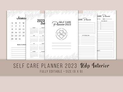 Self Care Planner 2023 (Kdp Interior) 2023 planner 2023 self care planner amazon kdp graphic design kdp interior self care kdp interior self care planner