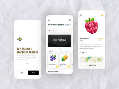 Grocery Store App UI app app design design dribbble2022 ecommerce store fruits groceries app grocery inspiration ios logo minimal mobile mobile app mobile design mobile inspiration mobileapp ui uidesign vegetables