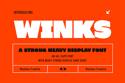 Winks Strong Heavy Display Font branding design display font font fonts graphic design logo maulana creative maulana font nostalgic sans sans font sans serif