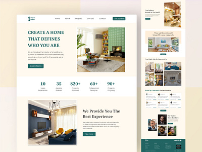 Dream Home and Interior Landing Page design designagency exterior exterior design figma home page design interior interior design landing page productdesign productivity saas ui uiuxdesign user experience user interface ux web application web design