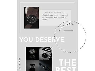 Landingpage for watch store animation design graphic design illustration ui vector