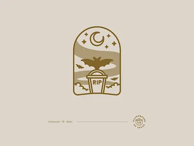 Bats badge design illustration illustrator linework minimal monoline vector