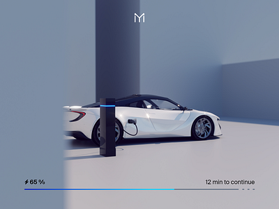 EV charge UI/UX process visualization HMI automotive 3d animation app automotive brand car cg concept design ev graphic hmi interaction interface motion ui ux