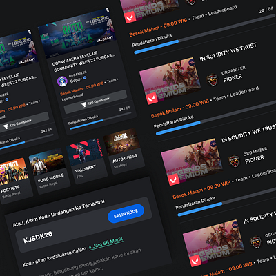 Card Component app branding clean clean ui esports gaming ui uiux