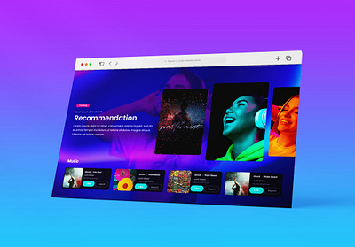 Music App Web Design app app ui design graphic design landing page landing page design mobile app mobile app ui mobile ui ui web design web development web ui