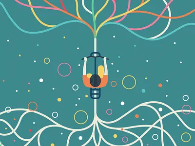 Bike Illustration for Gaya bike connections cycle flat illustration minimal