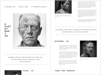 SKIN article bw design editorial layout typography