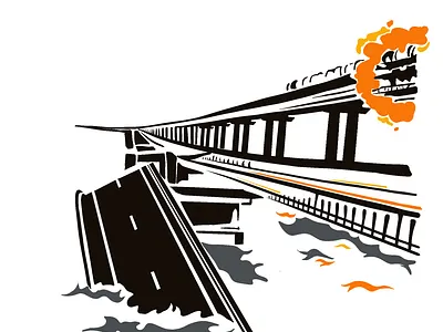 Crimea bridge branding clothers prints design cover design crimea bridge design drawing illustration logo minimalistic pop art portrait poster design printable art stylish wb art кримский мост кримський міст