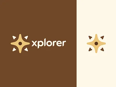 Explorer Logo arrow branding brown compass east explore explorer identity logo north path south travel trip west