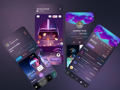 NFT App UI UX Design design illustration logo mark vector