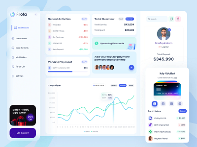 Filota - Financial Admin Dashboard