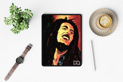 Bob Marley Digital Art artwork design digitalartwork graphic design illustration procreate vector