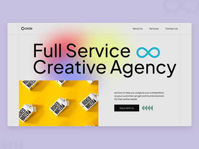 Agency Website Hero UI agency branding clean color theory creative design design inspirations hero section interface landing page product design typography ui ui design uxdesign web design website website inspirations