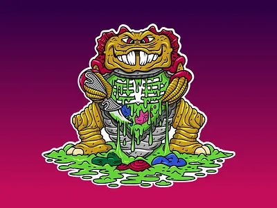 Alien Blood Illustration adobe illustrator blood cartoon character character design design drippy graphic design guts illustration mad scientist monster msg msg317 vector