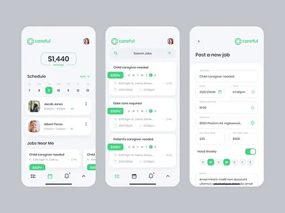 Job search platform for carers carers ui