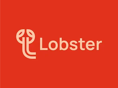 Lobster Logo abstract branding graphic design lettermark lobster lobster logo logo logodesigner logomark seafood wordmark