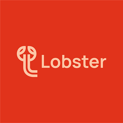 Lobster Logo abstract branding graphic design lettermark lobster lobster logo logo logodesigner logomark seafood wordmark