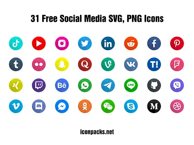 41 Free Social Media Brand SVG, PNG Icons design free resources freebies icon pack icon set icons instagram png icons social media svg icons tiktok vector