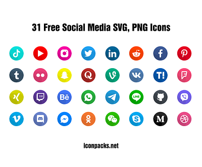 41 Free Social Media Brand SVG, PNG Icons design free resources freebies icon pack icon set icons instagram png icons social media svg icons tiktok vector