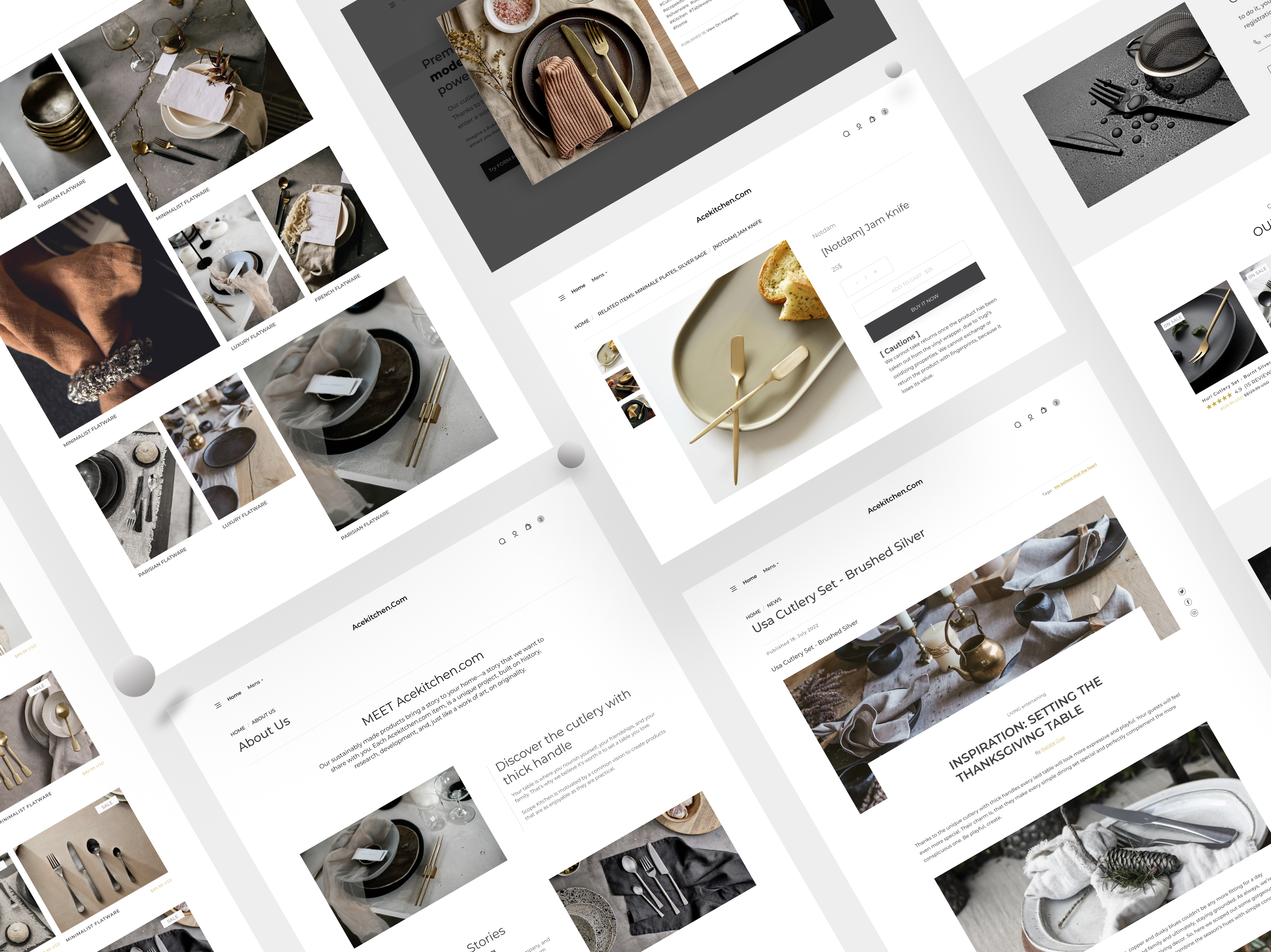 Online Cutlery shop clean cutlery design ecommence finance minimal mobile motion graphics responsive shop ui ui design ux web design website work page