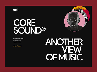 CoreSound | Music Platform animate animation awwwards digital interactive minimal motion motion graphics music typography ui website website interactions