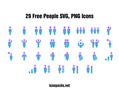 29 Free People SVG, PNG Icon Set free resources freebies icon pack icon set icons illustration png icons svg icons vector